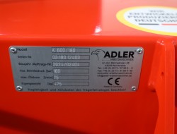 1 Adler K600 180cm Veegmachine ADV1138 | Aanbouwdelen | Veegmachine / Borstel