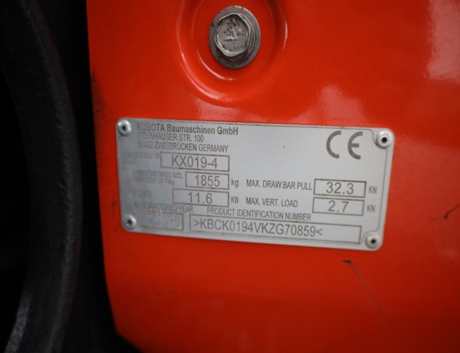 2019 Kubota KX019-4 VV1421 | Graafmachine | Minigraver